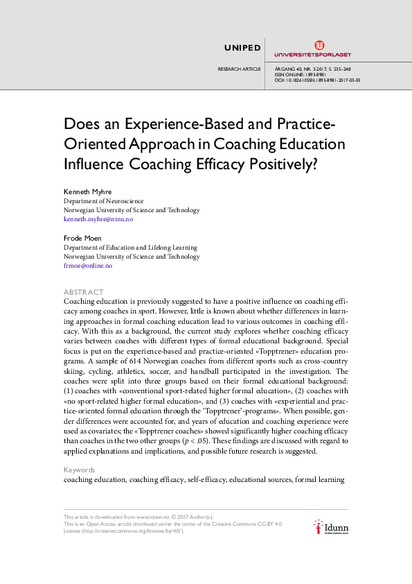(PDF) Does an Experience-Based and Practice-Oriented Approach in ...