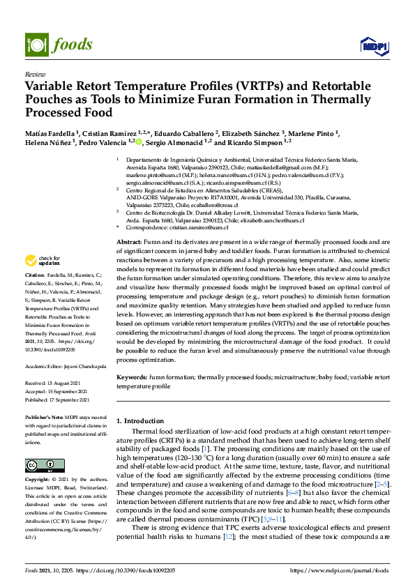 (PDF) Variable Retort Temperature Profiles (VRTPs) and Retortable ...