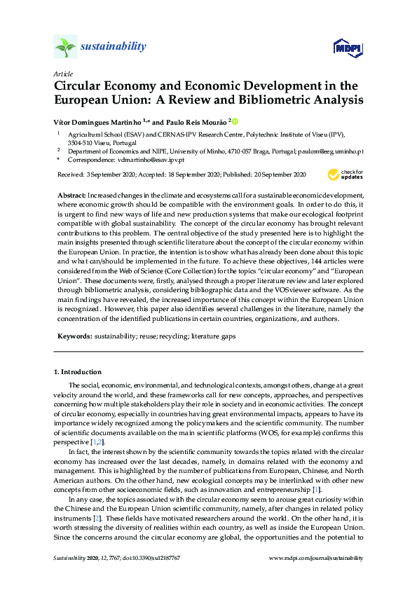 (PDF) Circular Economy and Economic Development in the European Union ...