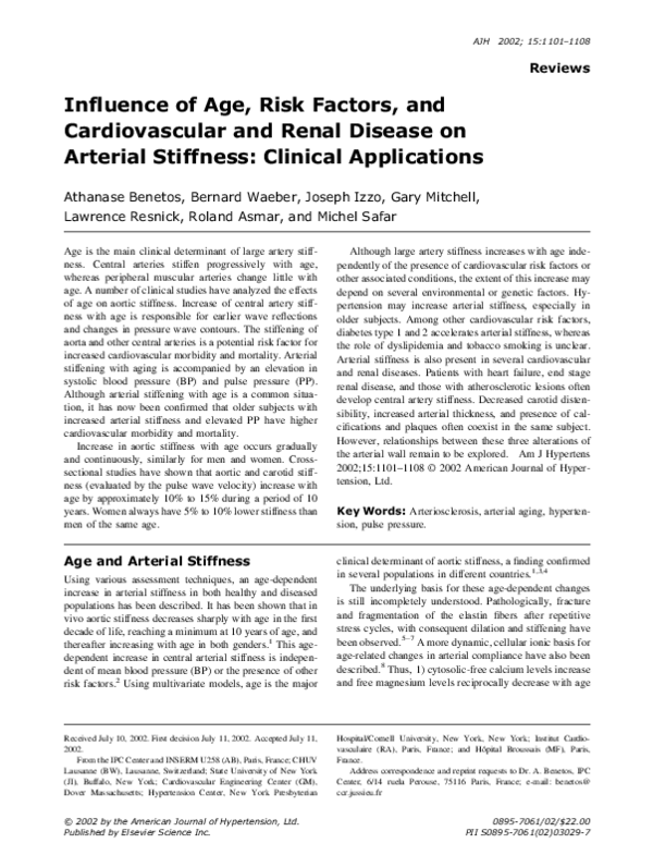 (PDF) Influence of age, risk factors, and cardiovascular and renal ...