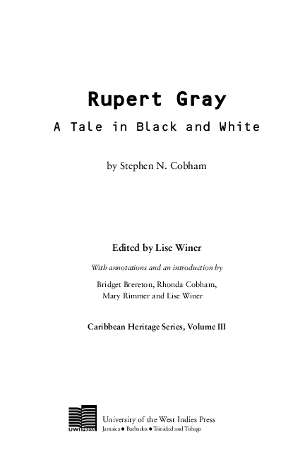 (PDF) Rupert Gray A Tale in Black and White (Caribbean Heritage) by ...