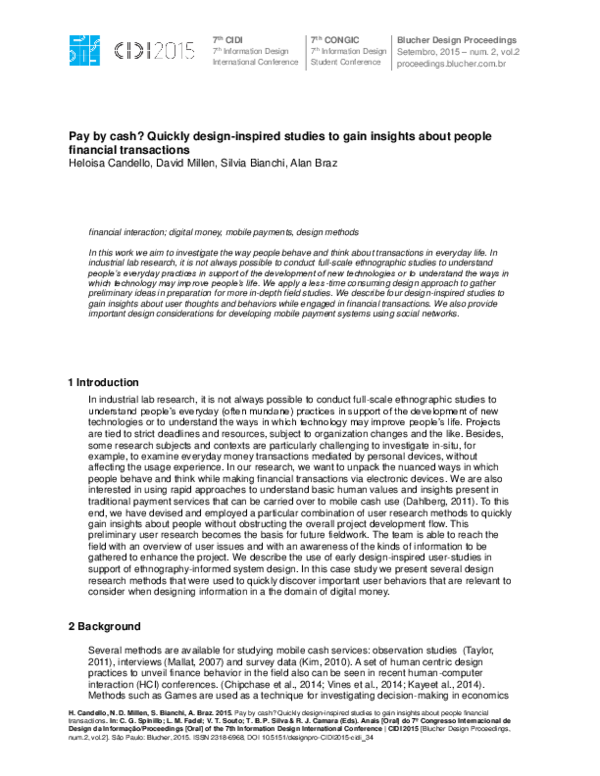 (PDF) Pay by cash? Quickly design-inspired studies to gain insights ...