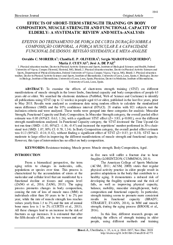 (PDF) Effects of short-term strength training on body composition ...