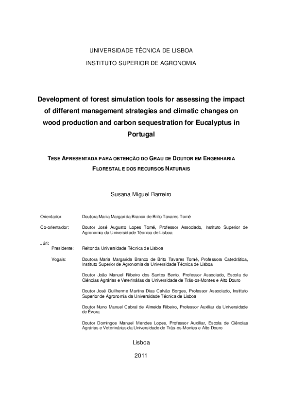 (PDF) Development of forest simulation tools for assessing the impact ...