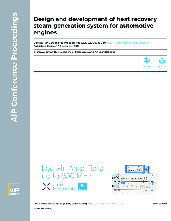 (PDF) Design and development of heat recovery steam generation system ...