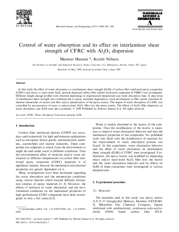 (PDF) Control of water absorption and its effect on interlaminar shear ...