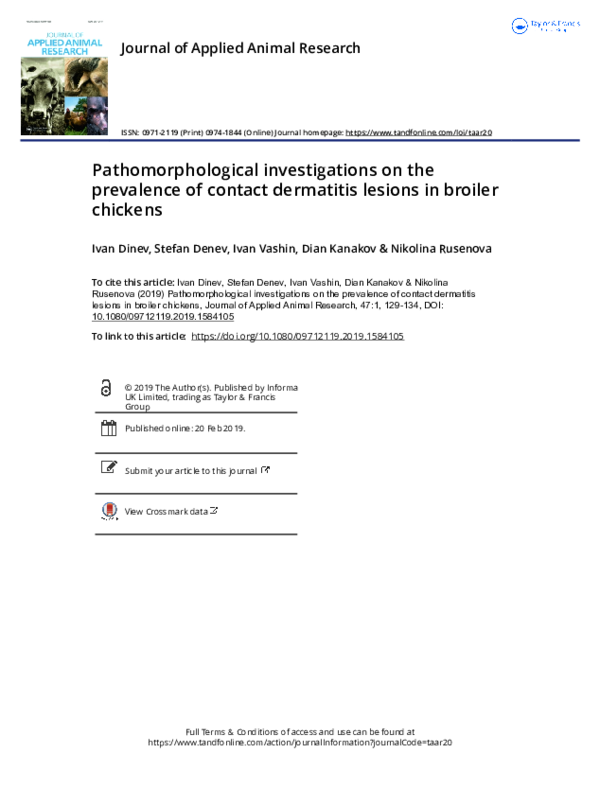 (PDF) Pathomorphological investigations on the prevalence of contact ...