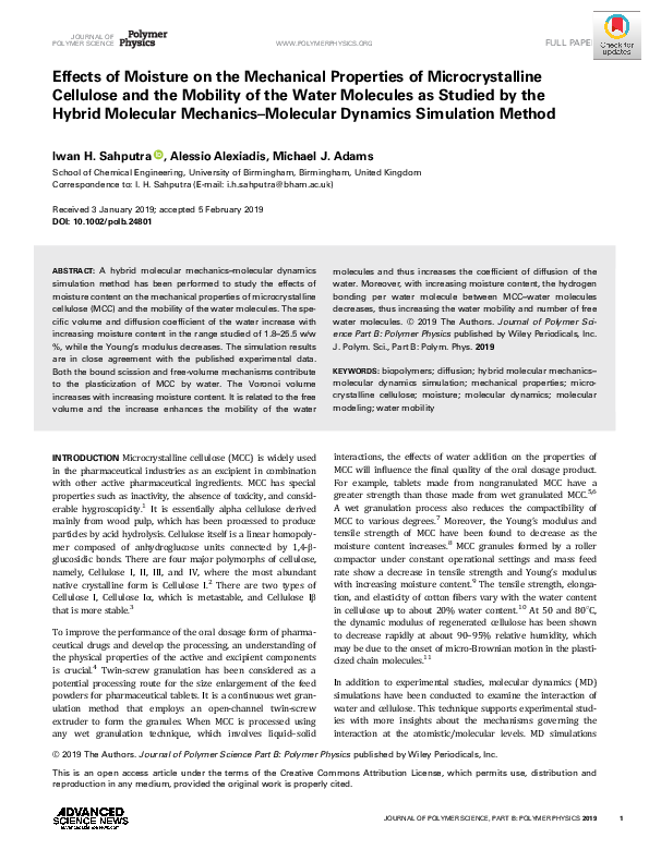 (PDF) Effects of Moisture on the Mechanical Properties of ...