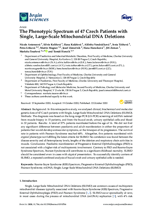 (PDF) The Phenotypic Spectrum of 47 Czech Patients with Single, Large ...
