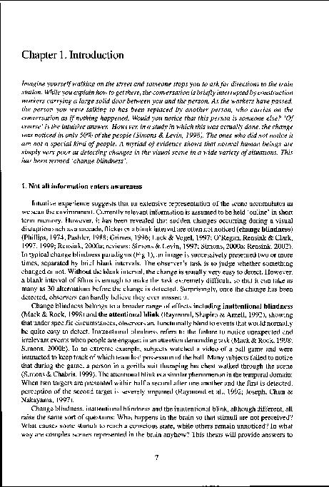 (PDF) Object presentations in change blindness