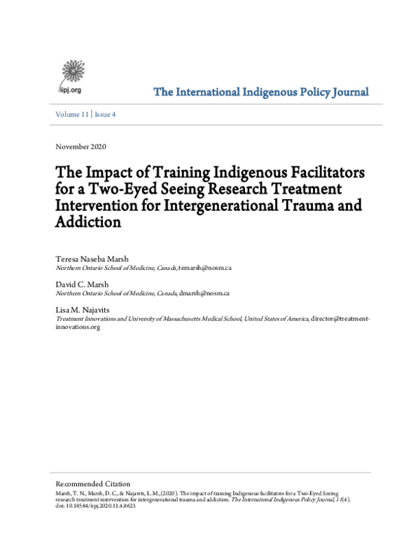(PDF) The Impact of Training Indigenous Facilitators for a Two-Eyed ...