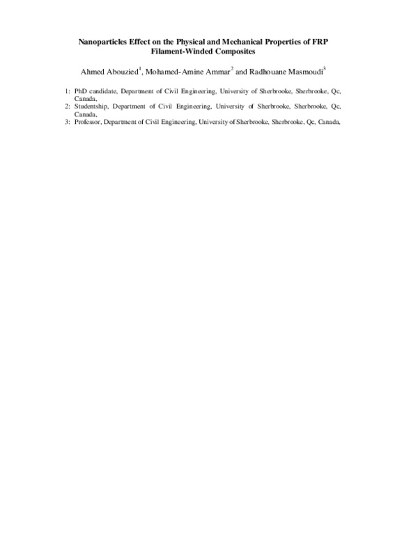 (PDF) Nanoparticles Effect on the Physical and Mechanical Properties of ...