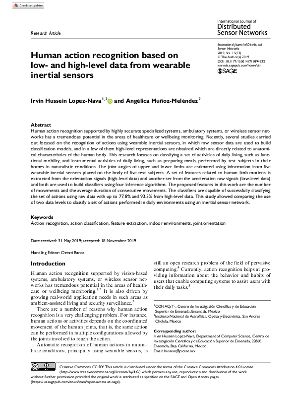 (PDF) Human action recognition based on low- and high-level data from ...