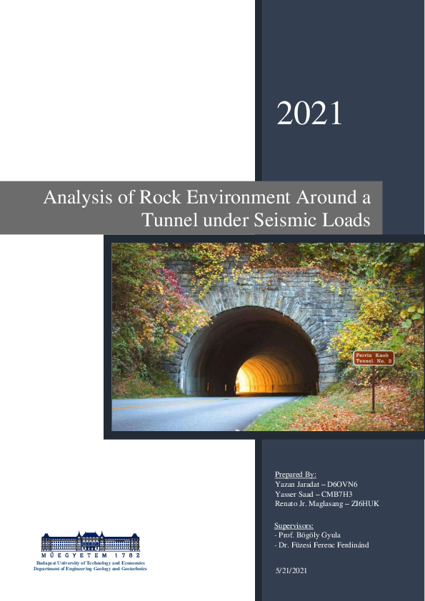 (PDF) Analysis of Rock Environment Around a Tunnel under Seismic Loads