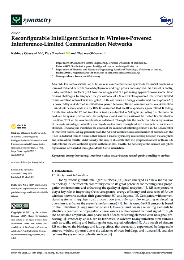 (PDF) Reconfigurable Intelligent Surface in Wireless-Powered ...