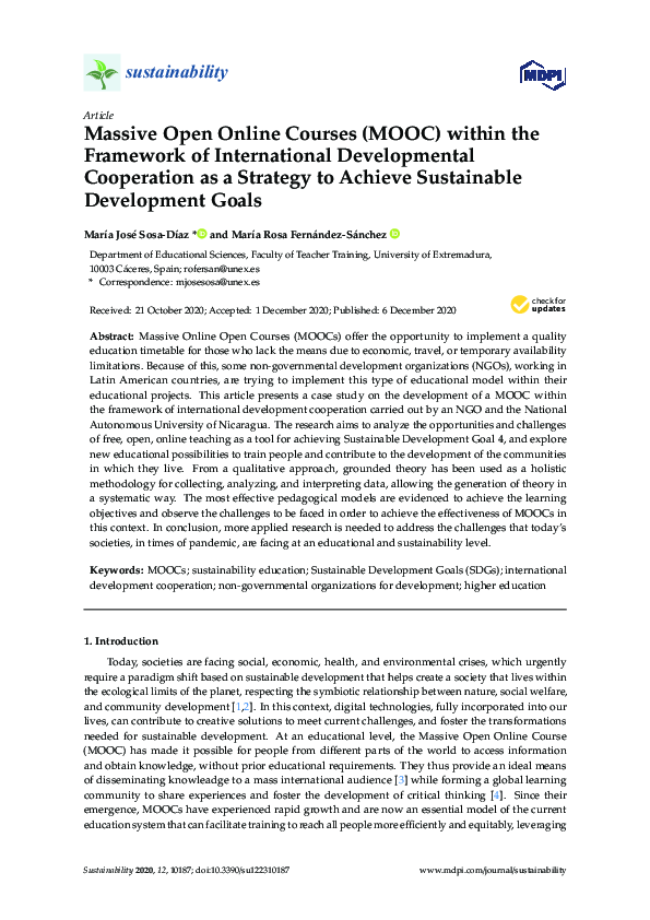 (PDF) Massive Open Online Courses (MOOC) within the Framework of ...