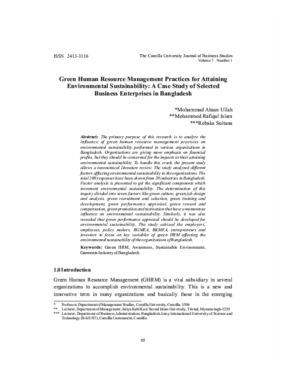 (PDF) Green Human Resource Management Practices for Attaining ...