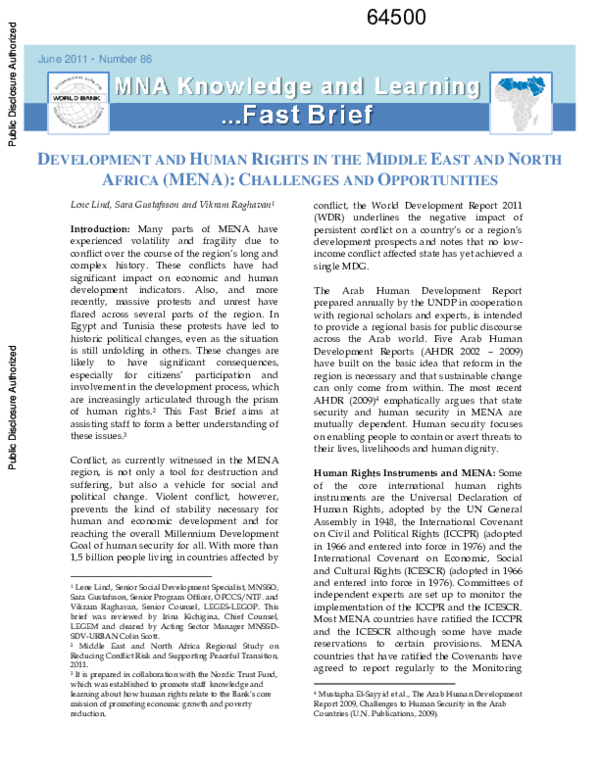 (PDF) Development and human rights in the Middle East and North Africa ...
