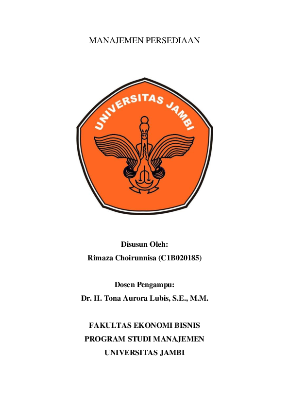 Pdf Manajemen Persediaan