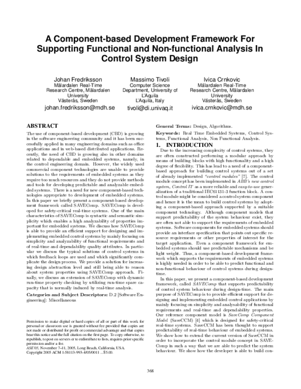(PDF) A component-based development framework for supporting functional ...