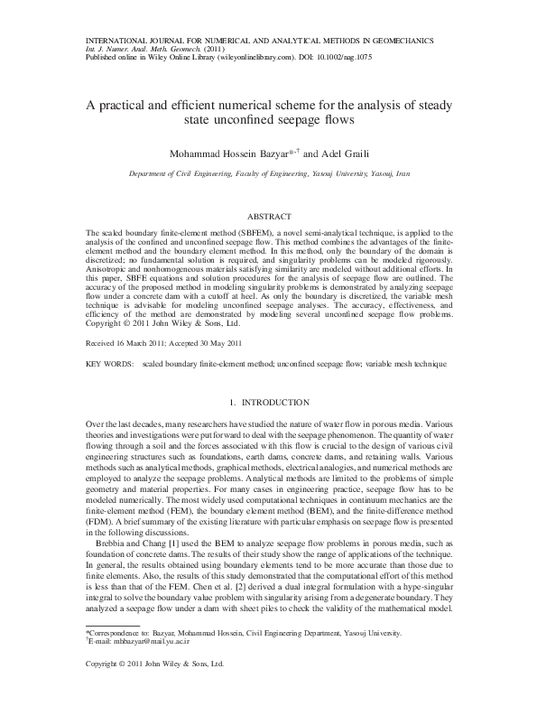 (PDF) A practical and efficient numerical scheme for the analysis of ...