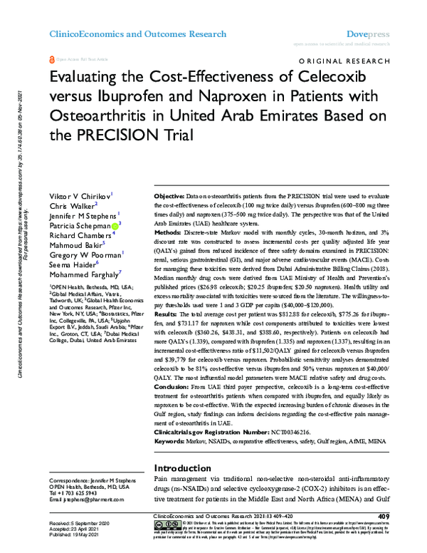 (PDF) Evaluating the Cost-Effectiveness of Celecoxib versus Ibuprofen ...