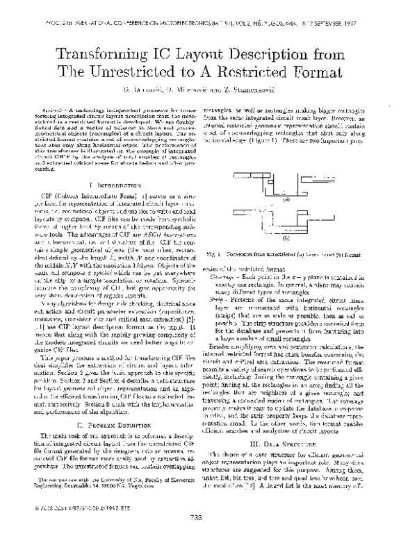 (PDF) Transforming IC layout description from the unrestricted to a ...