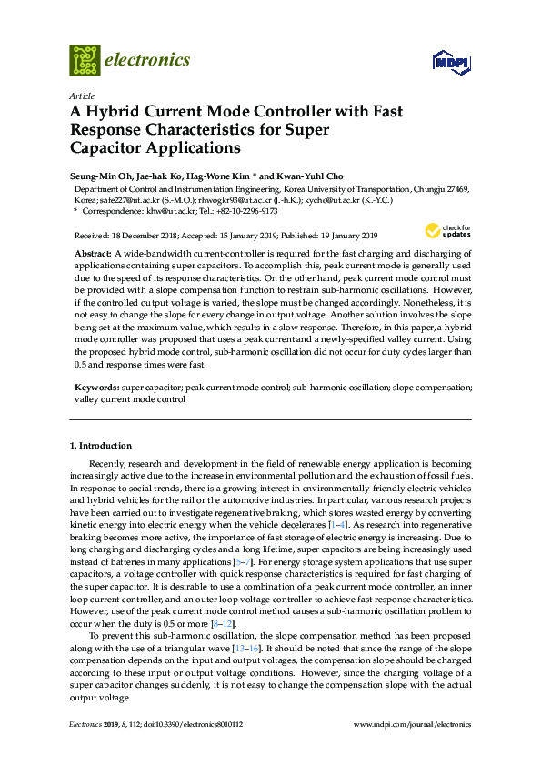 (PDF) A Hybrid Current Mode Controller with Fast Response ...