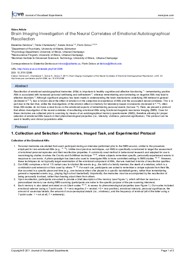 (PDF) Brain Imaging Investigation of the Neural Correlates of Observing ...