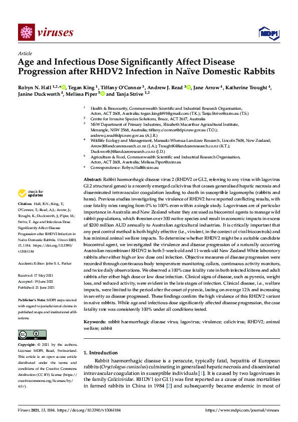 (PDF) Age and Infectious Dose Significantly Affect Disease Progression ...