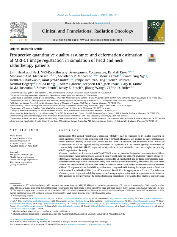 (PDF) Prospective quantitative quality assurance and deformation