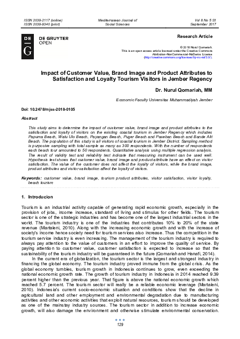 (PDF) Impact of Customer Value, Brand Image and Product Attributes to ...