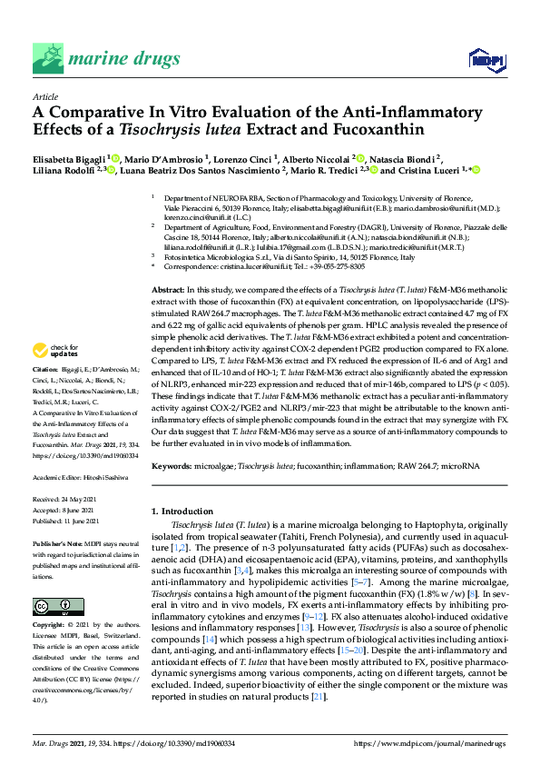 (PDF) A Comparative In Vitro Evaluation of the Anti-Inflammatory ...