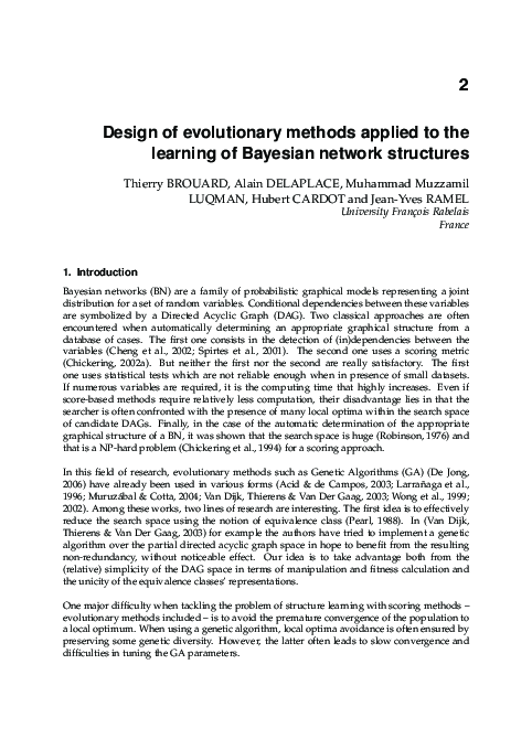 (PDF) Design of Evolutionary Methods Applied to the Learning of ...