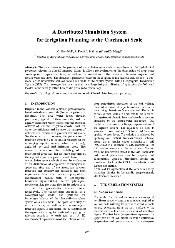 (PDF) A distributed simulation system for irrigation planning at the ...