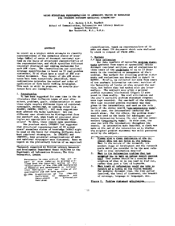 (PDF) Using structural representation of anomalous states of knowledge