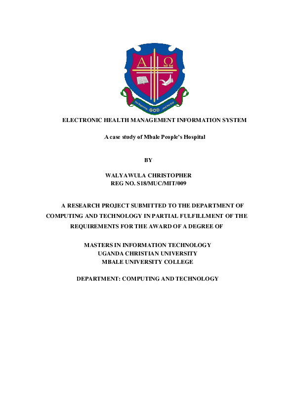 (PDF) Electronic Health Management Information System