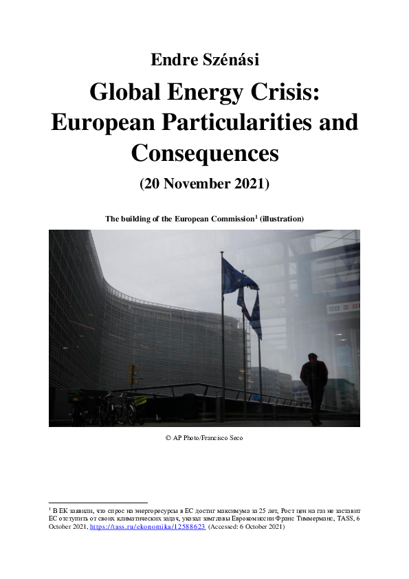 (PDF) Global Energy Crisis: European Particularities and Consequences