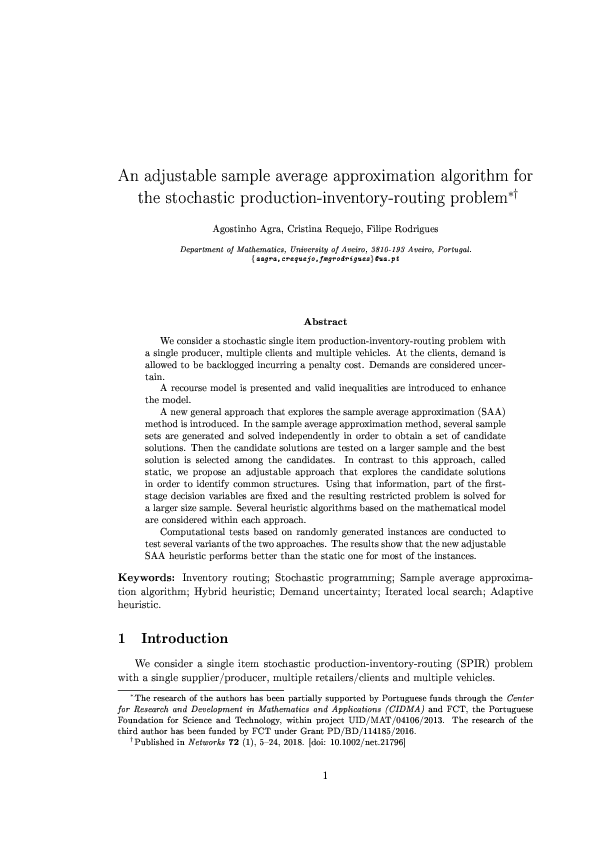 (PDF) An adjustable sample average approximation algorithm for the ...