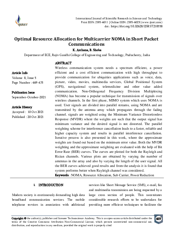 (PDF) Optimal Resource Allocation for Multicarrier NOMA in Short Packet ...