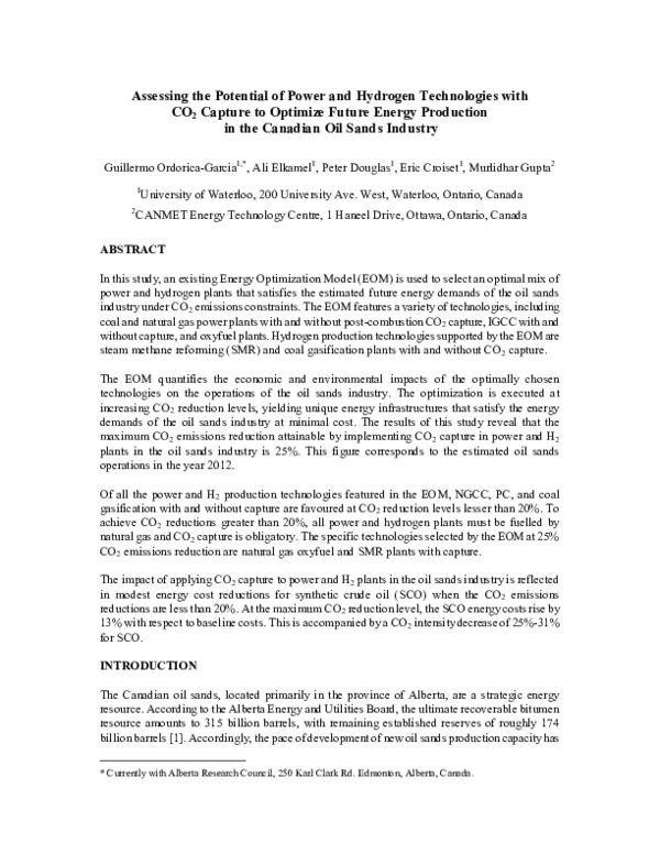 (PDF) Assessing the Potential of Power and Hydrogen Technologies with ...