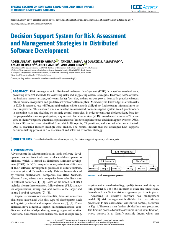 (PDF) Decision Support System for Risk Assessment and Management ...