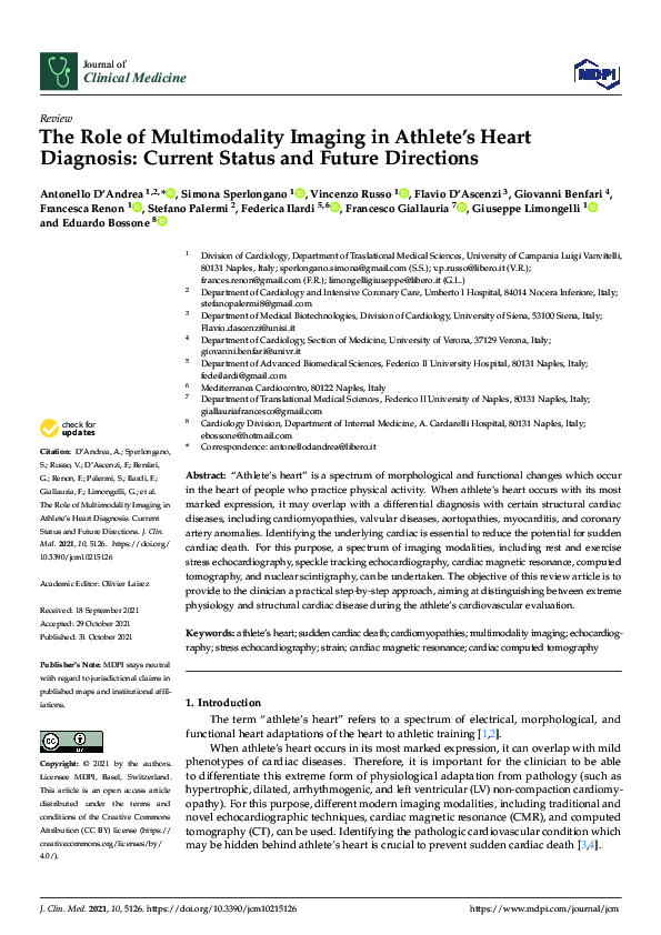(PDF) The Role of Multimodality Imaging in Athlete’s Heart Diagnosis ...