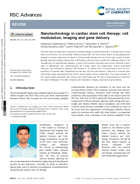(PDF) Nanotechnology in cardiac stem cell therapy: cell modulation ...