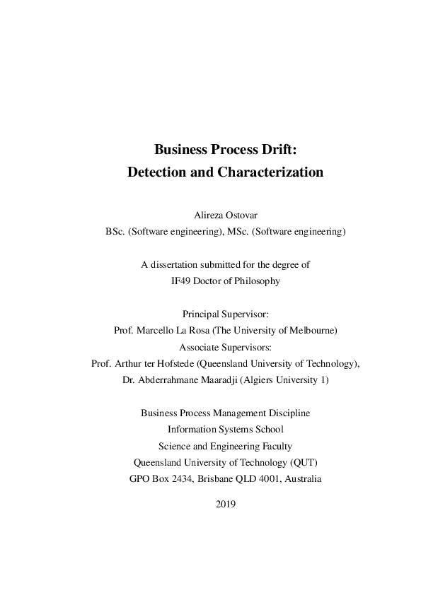 (PDF) Business Process Drift: Detection and Characterization