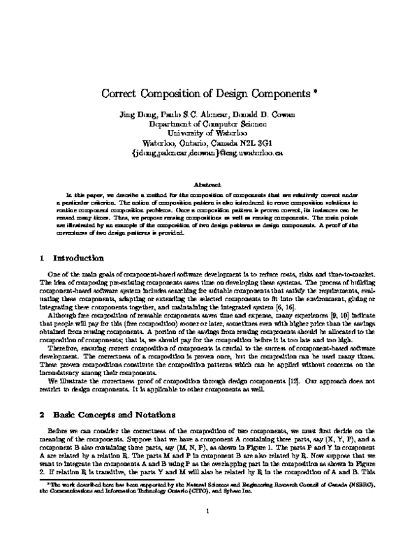 (PDF) Correct Composition of Design Components