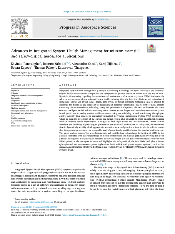 (PDF) Advances in Integrated System Health Management for mission ...