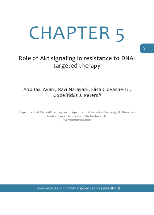 (PDF) Role of Akt signaling in resistance to DNA-targeted therapy