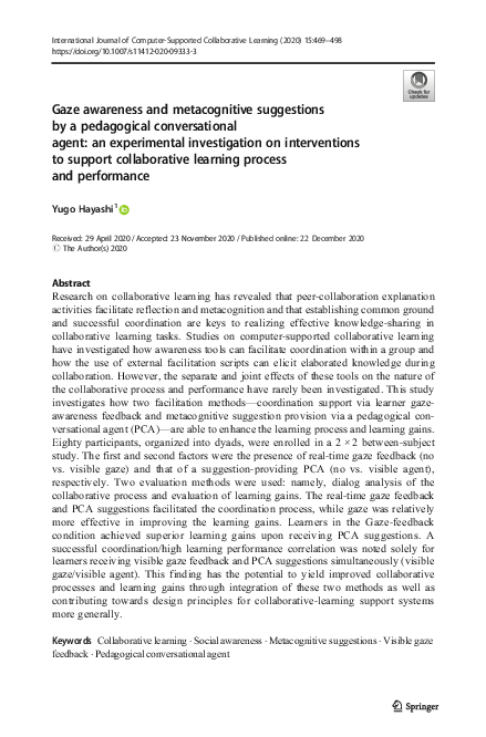 (PDF) Gaze awareness and metacognitive suggestions by a pedagogical ...