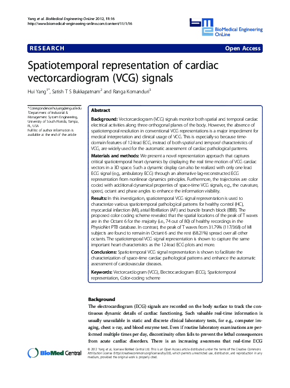 (PDF) Spatiotemporal representation of cardiac vectorcardiogram (VCG ...